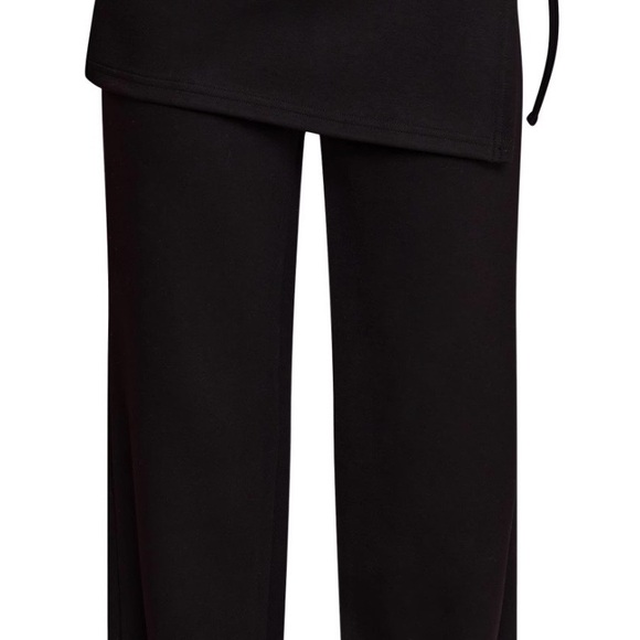 Chic Black Flare Women's Skirt overlay Pants - Picture 6 of 6